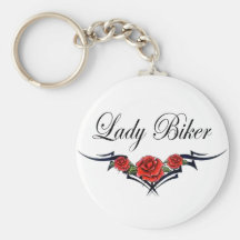 Lady Biker-2 Keychain