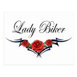 Lady Biker-2 Postcards
