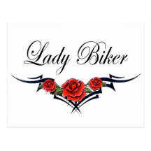 Lady Biker-2 Postcards