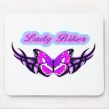 Lady Biker-3 Mouse Pad