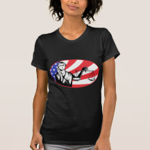 lady blindfolds scales of justice american flag t-shirt