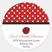 Lady Bug Address Stickers