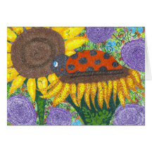 Lady Bug Afternoon Notecard