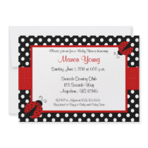 Lady Bug Baby or Bridal Shower Invitation