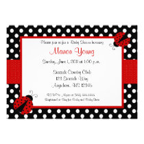 Lady Bug Baby or Bridal Shower Invitation invitations