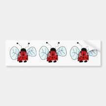Lady bug bumper sticker