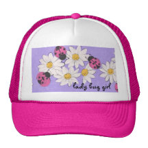 lady bug girl pink hat