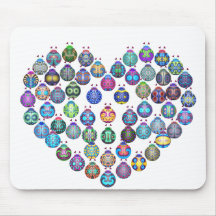 Lady Bug Heart Mouse Pads