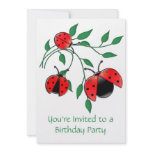 Lady Bug, Lady Bugs Birthday Party Custom Invitation