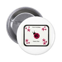 Lady Bug Love Buttons