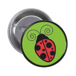Lady Bug Pinback Buttons