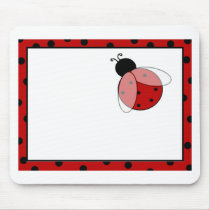 Lady Bug Polka Dots Mousepad