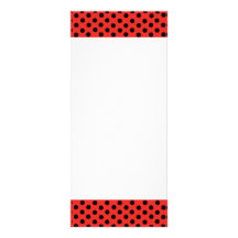 Lady Bug Polka Dots Rack Card