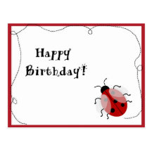 Lady Bug Post Card