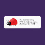 Lady Bug Return Address Avery Label labels
