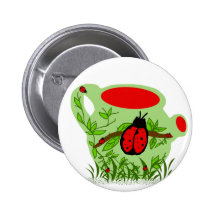 Lady bug tea pot button