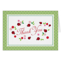 Lady Bug Thank You Card cards