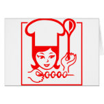 Lady Chef Greeting Cards