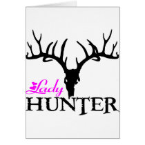 LADY DEER HUNTER GREETING CARD