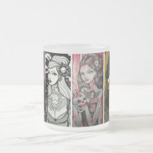 lady faces mugs