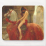 Lady Godiva riding naked on her white horse Mousepad