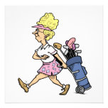 Lady Golfer Tshirts and Gifts Invites