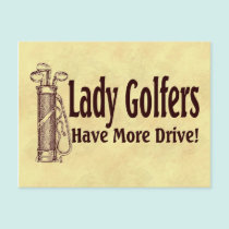Lady Golfers postcards