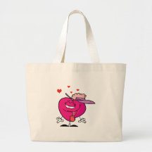 Lady Heart In A Fancy Hat, Swooning Over Her Crush Canvas Bag