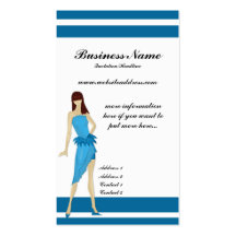 Lady in a Blue Dress Stylish Business Cards