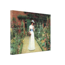 Lady In a Garden ~ Edmund Blair Leighton Canvas Print