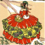 Lady in a Red Frock Acrylic Cut Outs