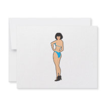 Lady in Bikini Personalized Invite
