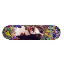 Lady in Butterflies  - Brittany Spaniel Dog Skate Boards