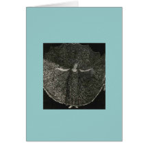 LADY IN GORGEOUS DRESS WITH BLUE background Greeting Card