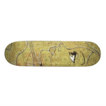 Lady in Grain Custom Skateboard