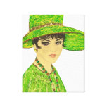Lady in Green Gallery Wrapped Canvas