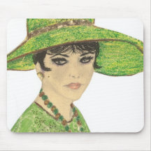 Lady In Green Mouse Pad