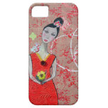 Lady In Red Abstract Painting