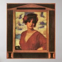 Lady in Red by Franz von Stuck Print