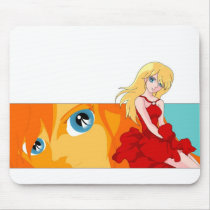 Lady in red mouse mat