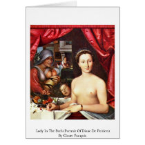 Lady In The Bath (Portrait Of Diane De Poitiers) Greeting Cards