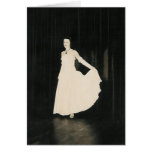 lady in white greeting card
