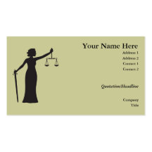 Lady Justice business card