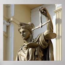 Lady Justice Statue, Virginia City, Nevada Posters