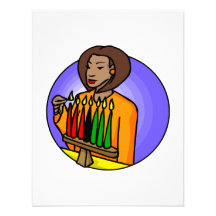Lady Kwanzaa Candles Custom Invites