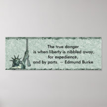 LADY LIBERTY - BUMPER STICKER - EDMUND BURKE QUOTE POSTERS