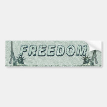 LADY LIBERTY BUMPER STICKER - FREEDOM - GUNS