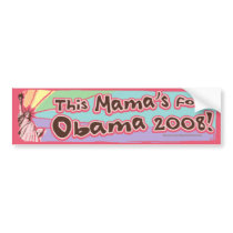 Lady Liberty Obama Mama Bumper Sticker 