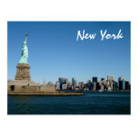 Lady Liberty Watches Over NYC (colour) Post Cards