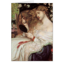 Lady Lilith, Dante Gabriel Rossetti, Victorian Art Card